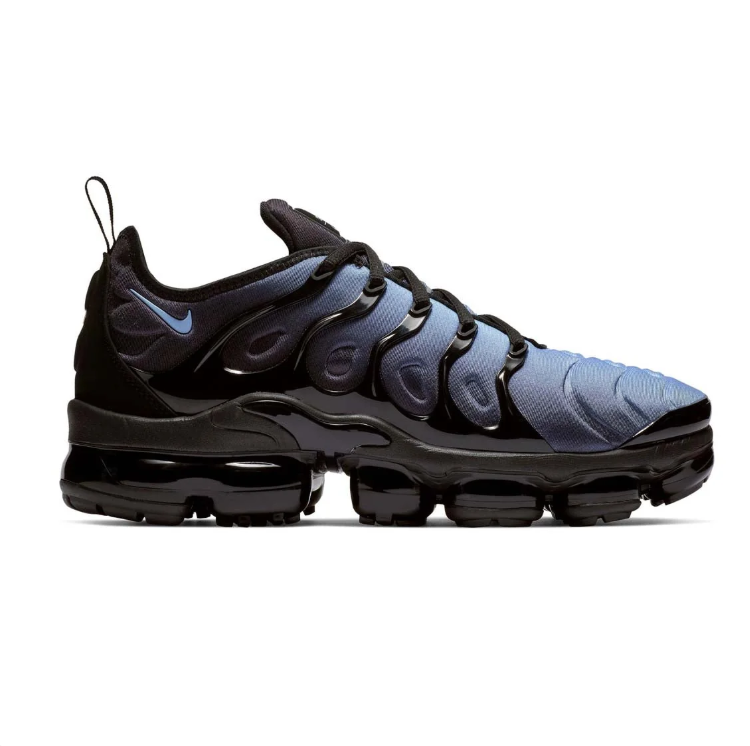 Nike Air VaporMax Plus Blue-Gray & Black Sneakers with Black Air Sole