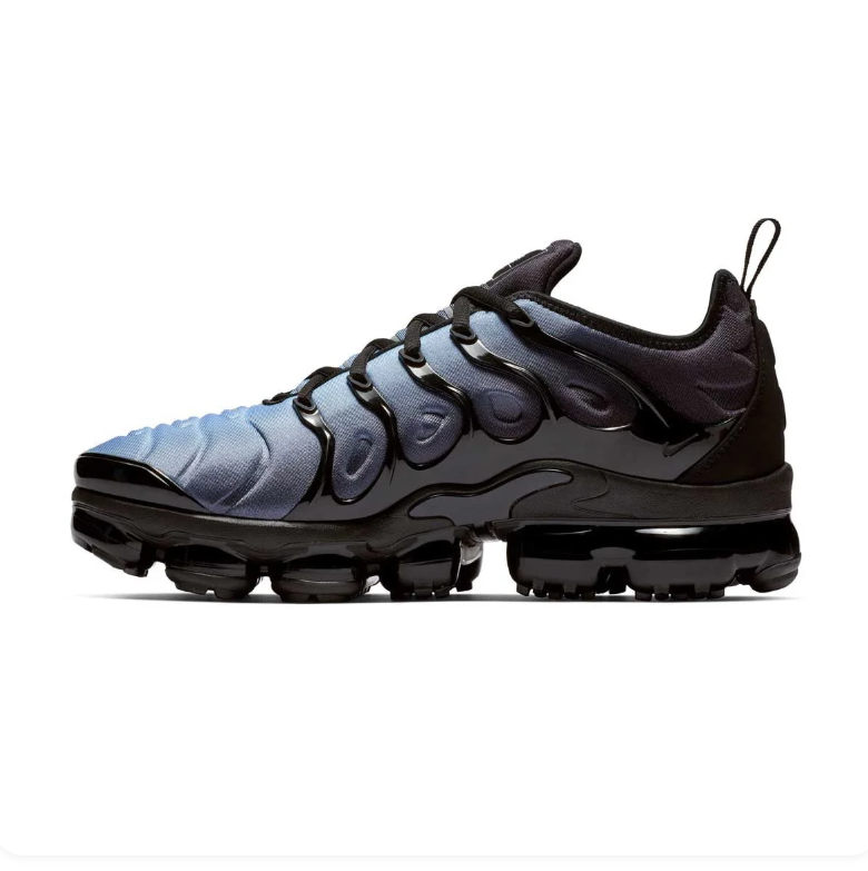 Nike Air VaporMax Plus Blue-Gray & Black Sneakers with Black Air Sole