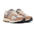 New Balance 2002R Tan & Gray Sneakers with Cream Mesh & Peach Accents