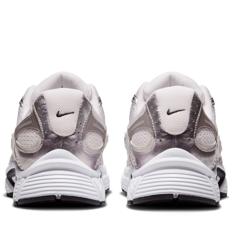 Nike Silver & White Mesh Sneakers with Black Swoosh Accents
