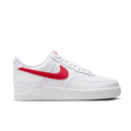 Nike Air Force 1 Low White Sneakers with Red Swoosh