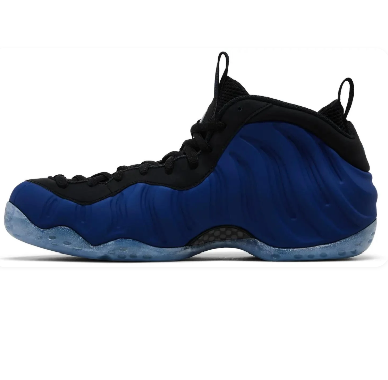 Nike Air Foamposite One Royal Blue & Black Sneakers with Icy Blue Outsole