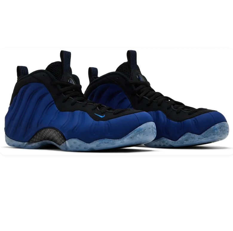 Nike Air Foamposite One Royal Blue & Black Sneakers with Icy Blue Outsole