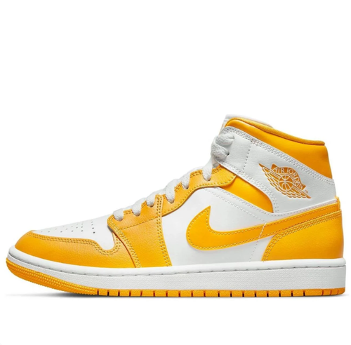 Air Jordan 1 Mid Golden Yellow & White Sneakers