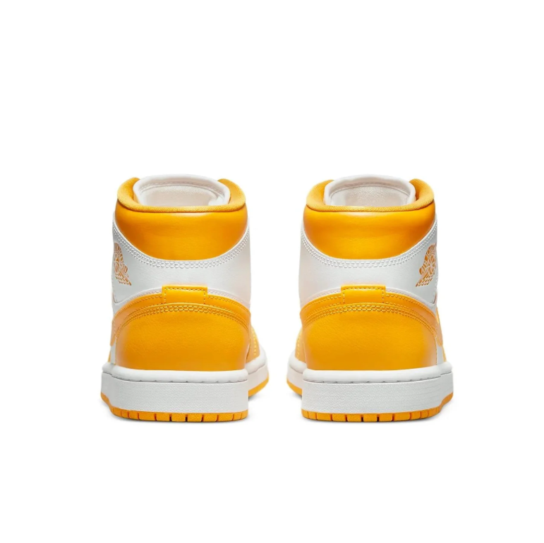 Air Jordan 1 Mid Golden Yellow & White Sneakers