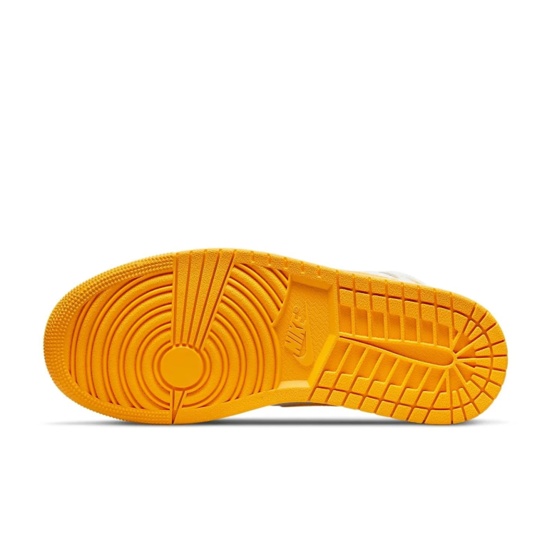 Air Jordan 1 Mid Golden Yellow & White Sneakers