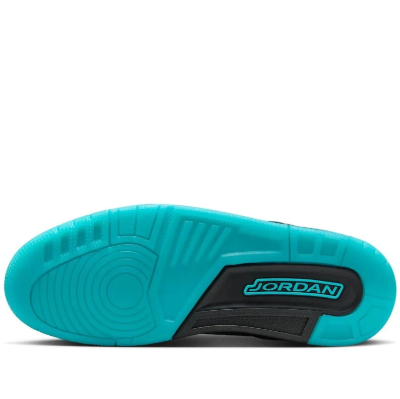 Air Jordan Spizike Low Black & Turquoise Sneakers with Elephant Print