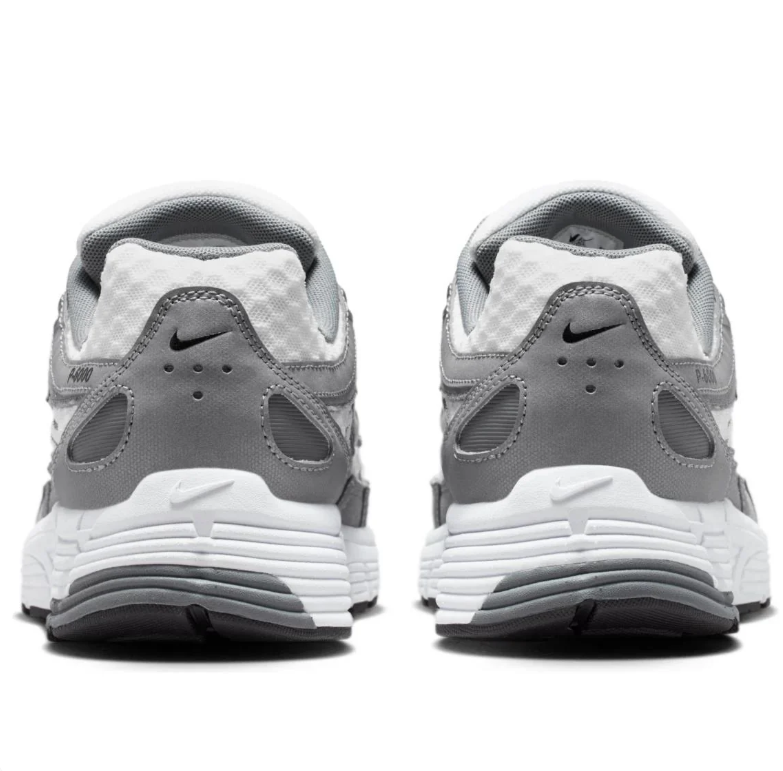Nike P-6000 Silver Gray & White Sneakers with Black Swoosh