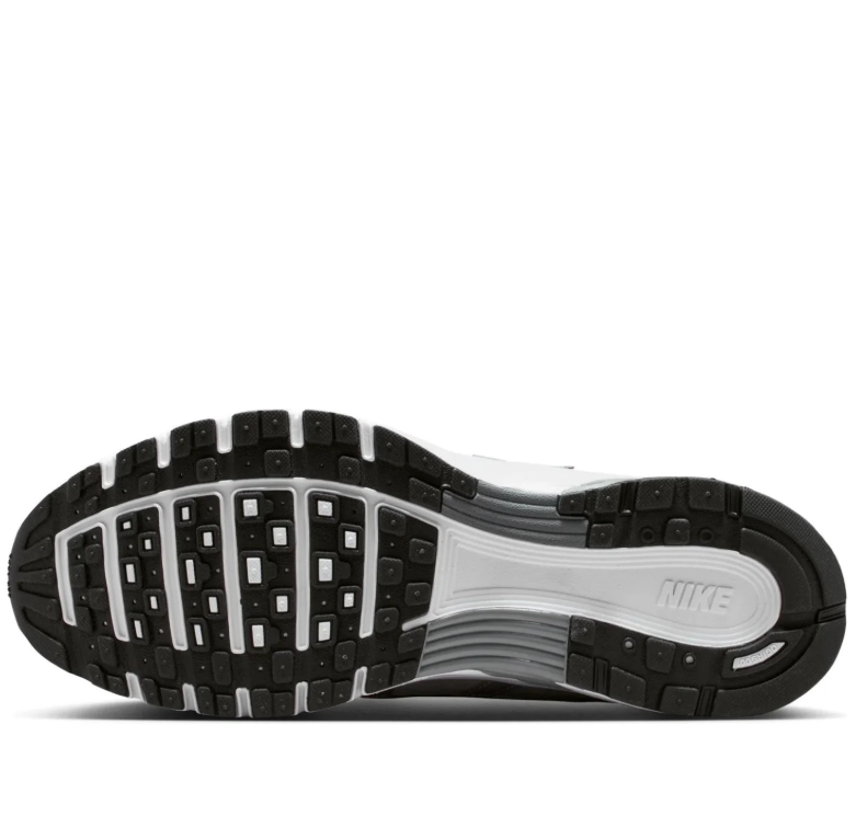 Nike P-6000 Silver Gray & White Sneakers with Black Swoosh