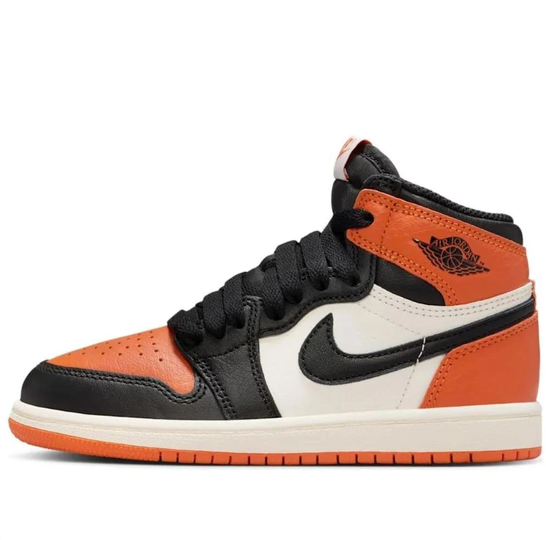 Air Jordan 1 High Orange, Black & White Sneakers
