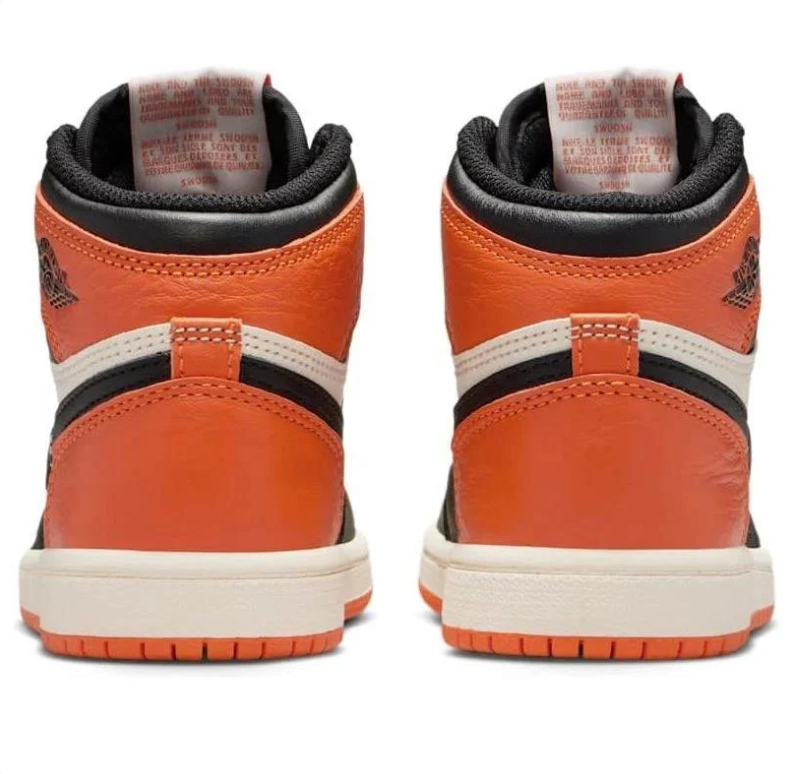 Air Jordan 1 High Orange, Black & White Sneakers