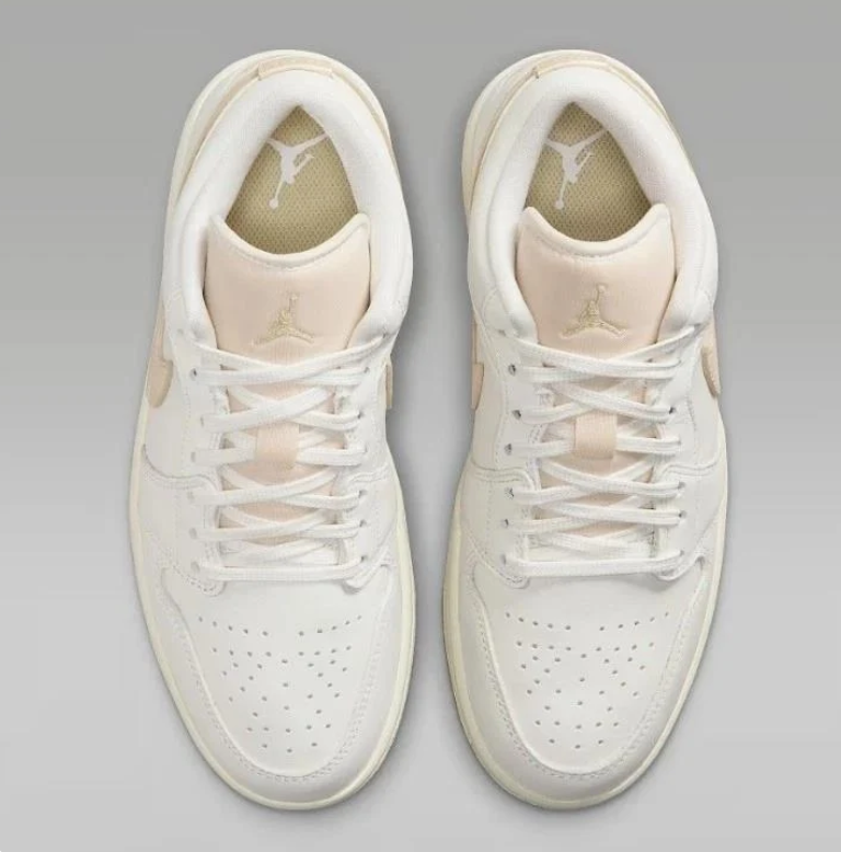 Air Jordan 1 Mid Black & Beige Sneakers with Olive Accents