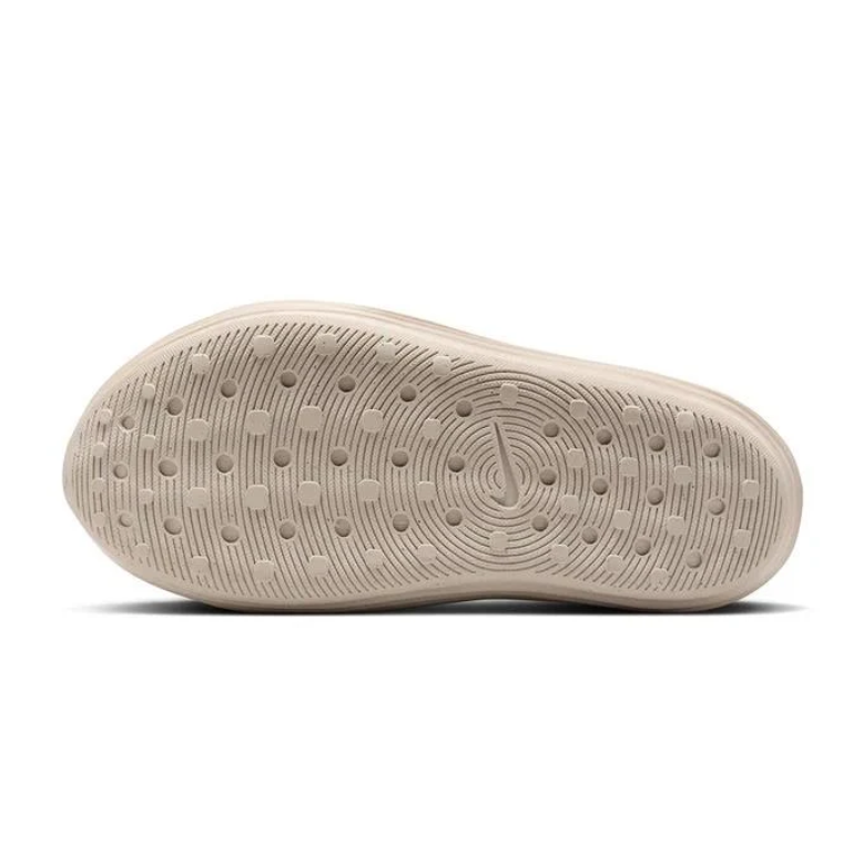 Nike Beige Perforated Slip-On Shoes with Sculpted Wave Design