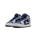 Air Jordan 1 Mid Navy & Light Grey Sneakers