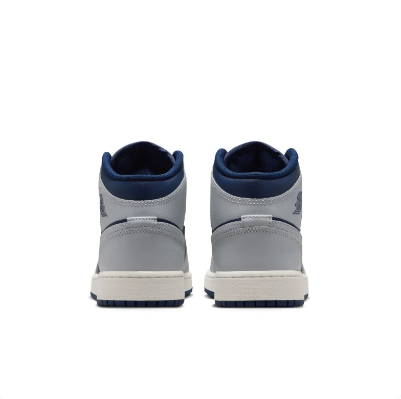 Air Jordan 1 Mid Navy & Light Grey Sneakers