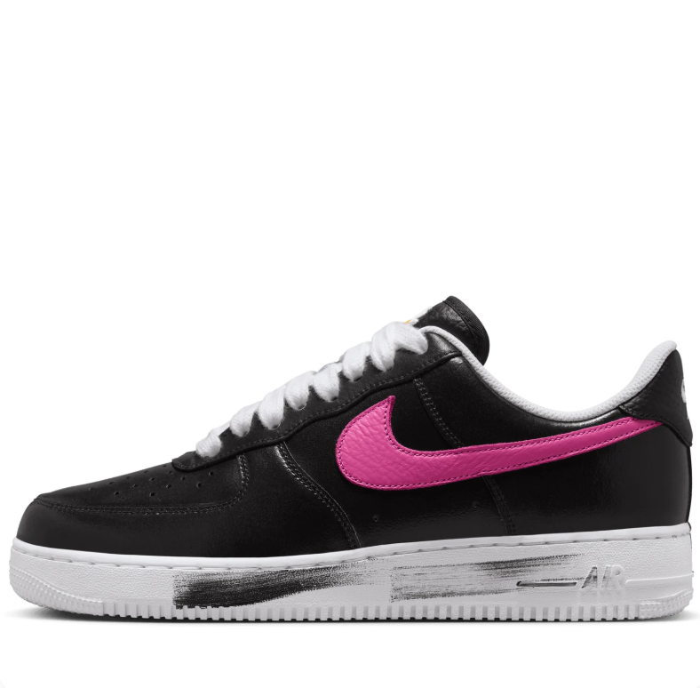 Nike Air Force 1 Low Black Multicolor Swoosh Daisy Sneakers